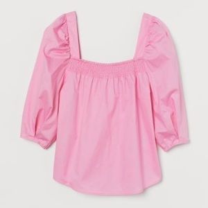 2/$10! H&M Cotton Puff Sleeve Top
